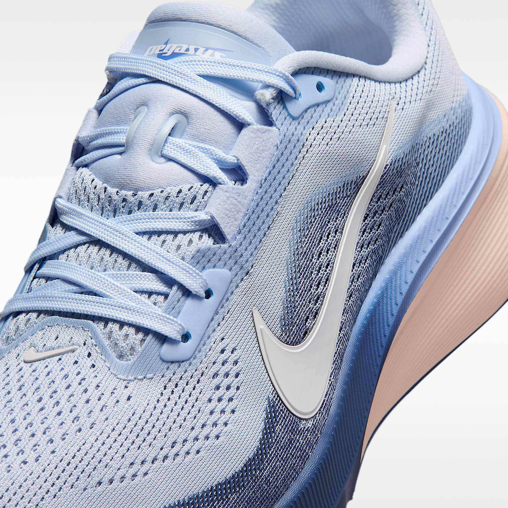 Nike Pegasus 42 Straßenlaufschuh (Damen) – Hydrogen Blue/Mystic Navy/Aluminum/Weiß
