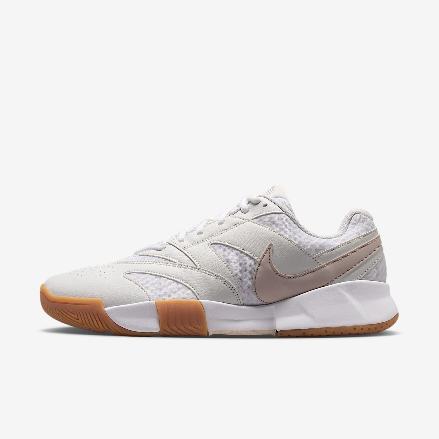 NikeCourt Lite 4 Herren-Tennisschuh – Weiß/Summit White/Linen/Light Orewood Brown