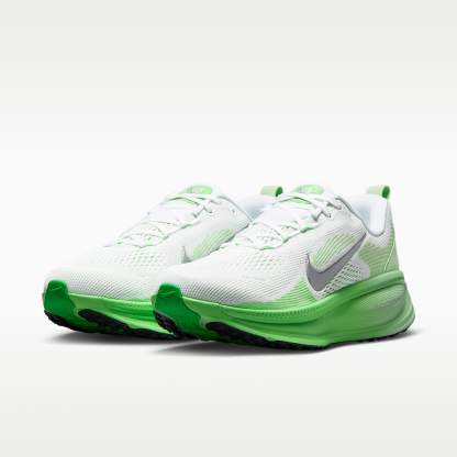 Nike Vomero 18 Straßenlaufschuh (Damen) – Weiß/Illusion Green/Court Green/Metallic Silver