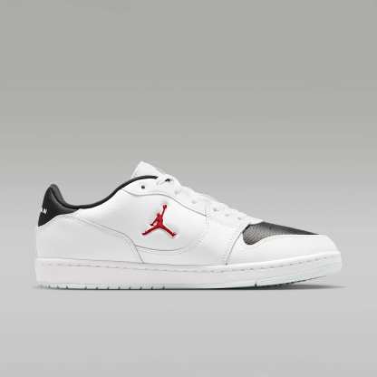 Jordan Court Connect Low Herrenschuhe – Weiß/Schwarz/Gym Red