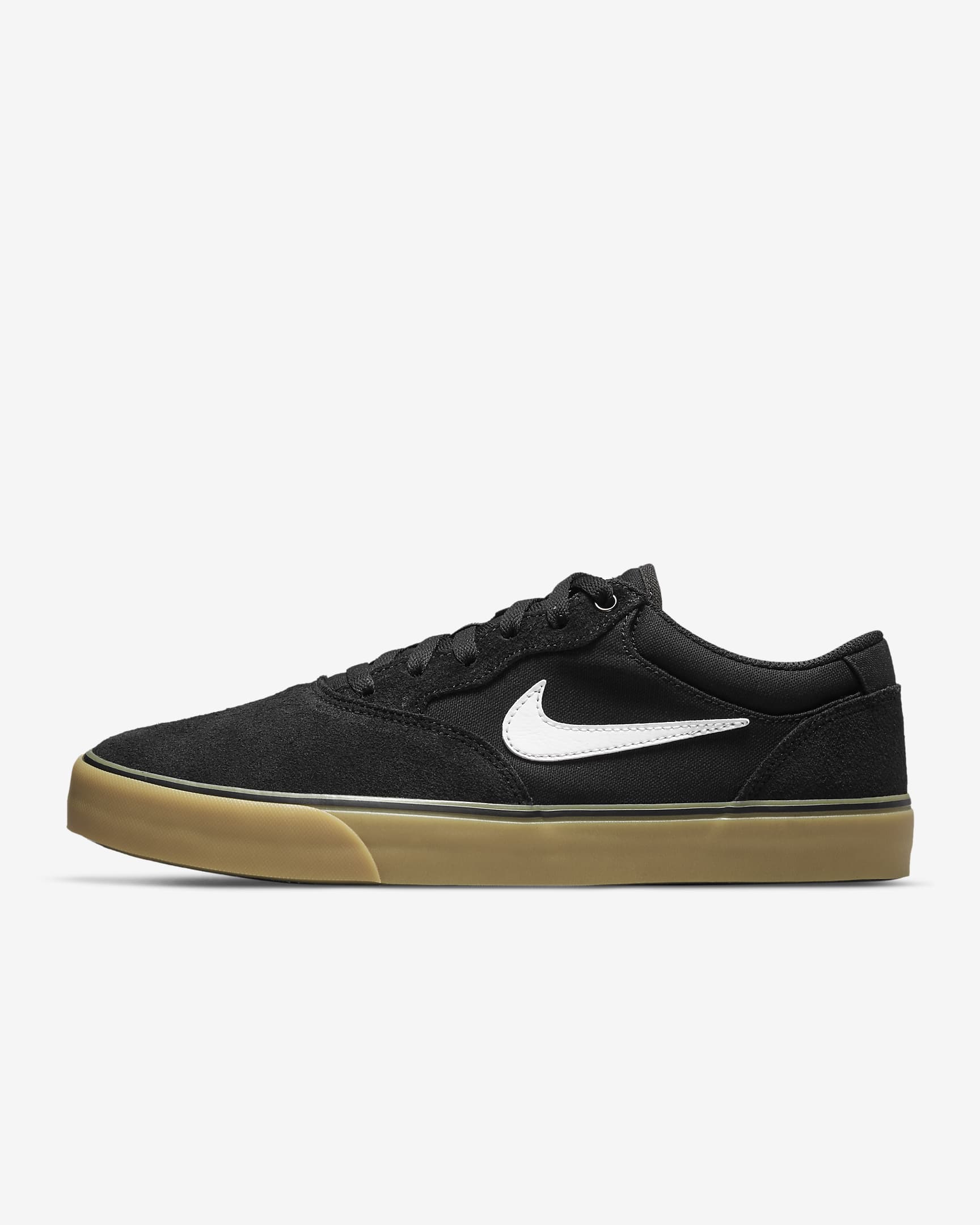 Nike SB Chron 2 Skateboardschuh – Schwarz/Schwarz/Gum Light Brown/Weiß