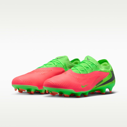 Nike Phantom 6 Low Pro "Erling Haaland" Fußballschuh für normalen Rasen – Hot Punch/Green Strike/Schwarz
