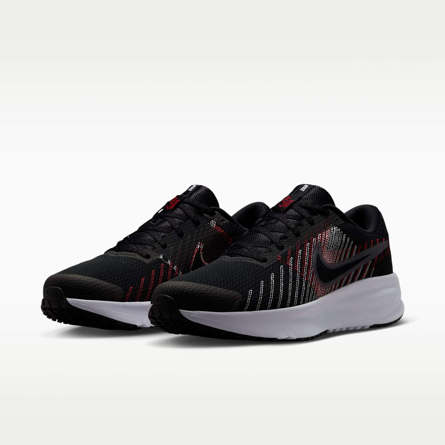 Nike Run Defy Straßenlaufschuh (Herren) – Schwarz/University Red/Weiß/Cool Grey