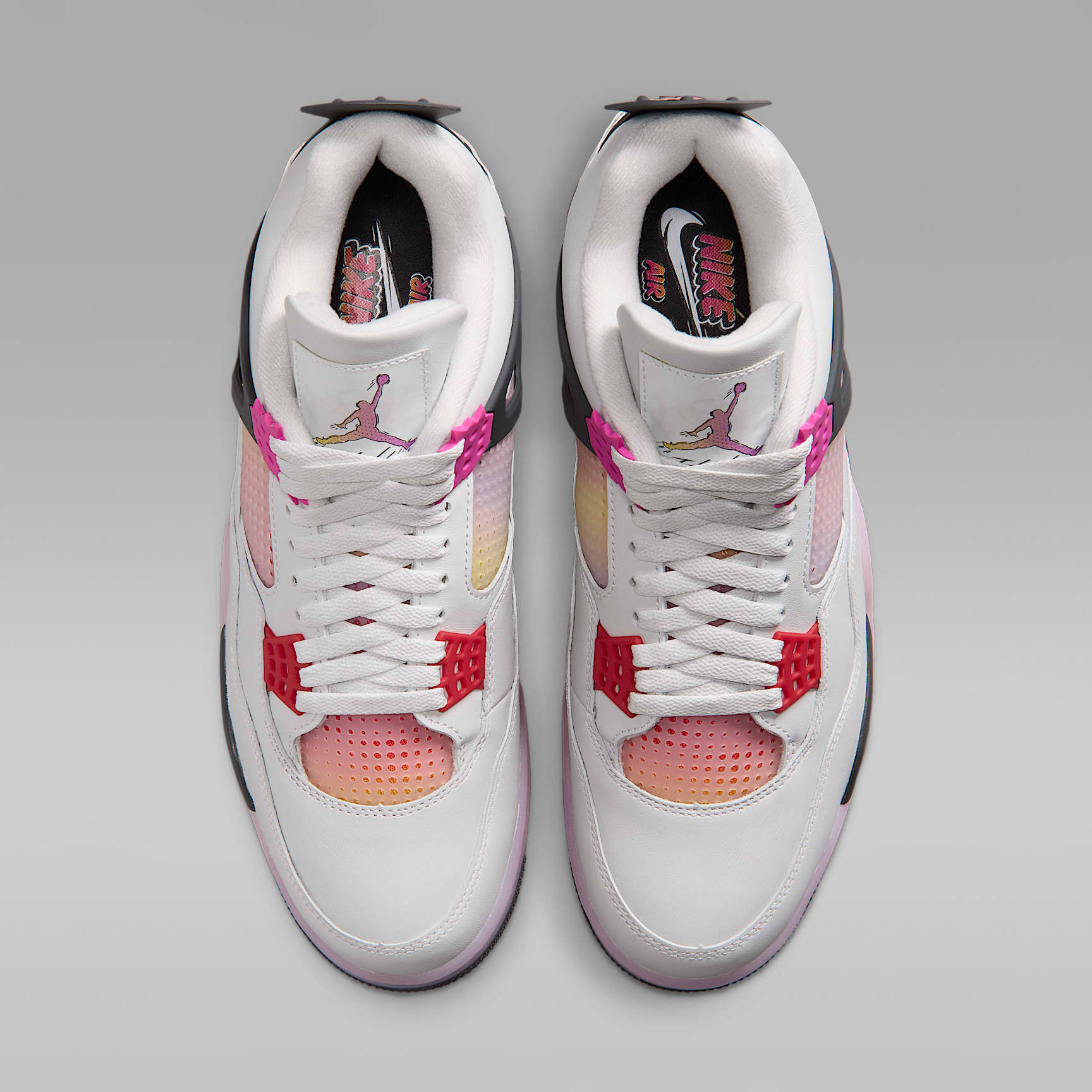 Air Jordan 4 Retro "Comic" Schuh (Herren) – Off White/Anthracite/Fire Pink