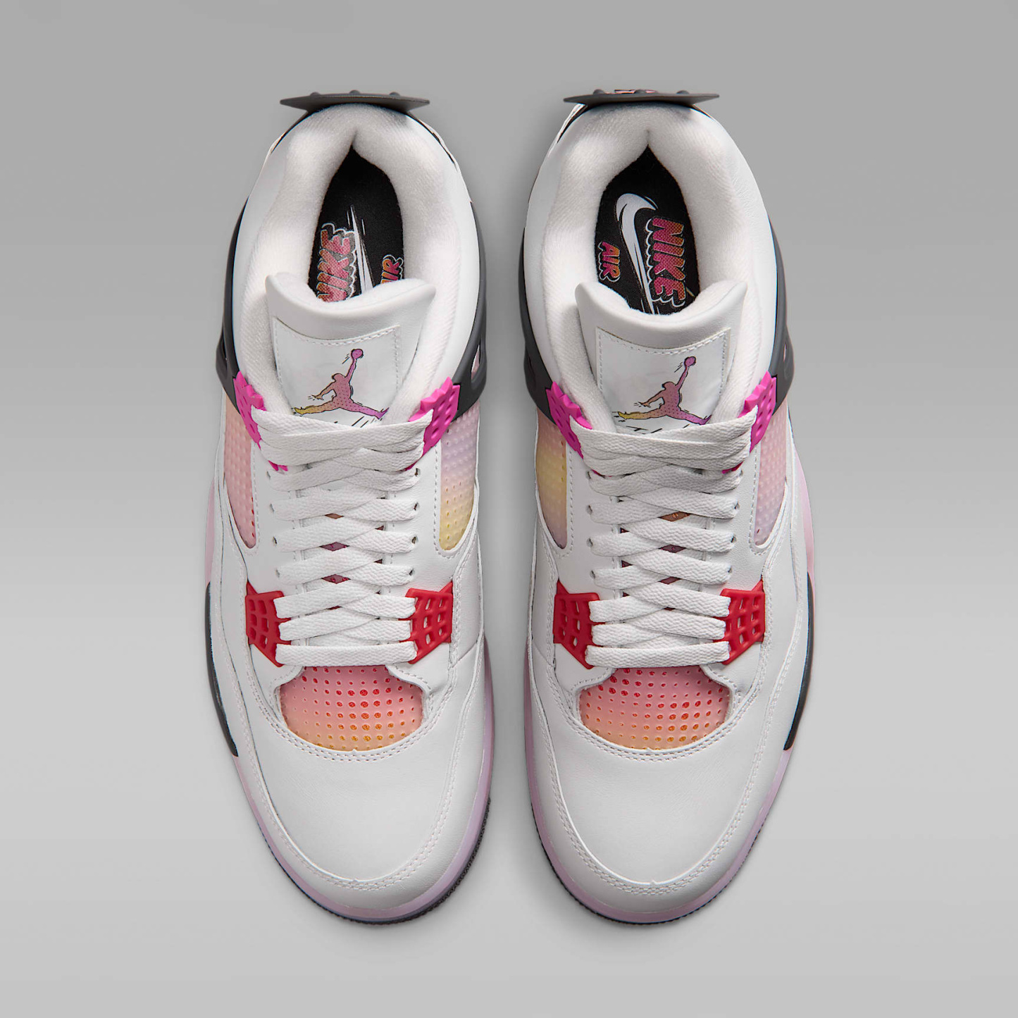 Air Jordan 4 Retro "Comic" Schuh (Herren) – Off White/Anthracite/Fire Pink