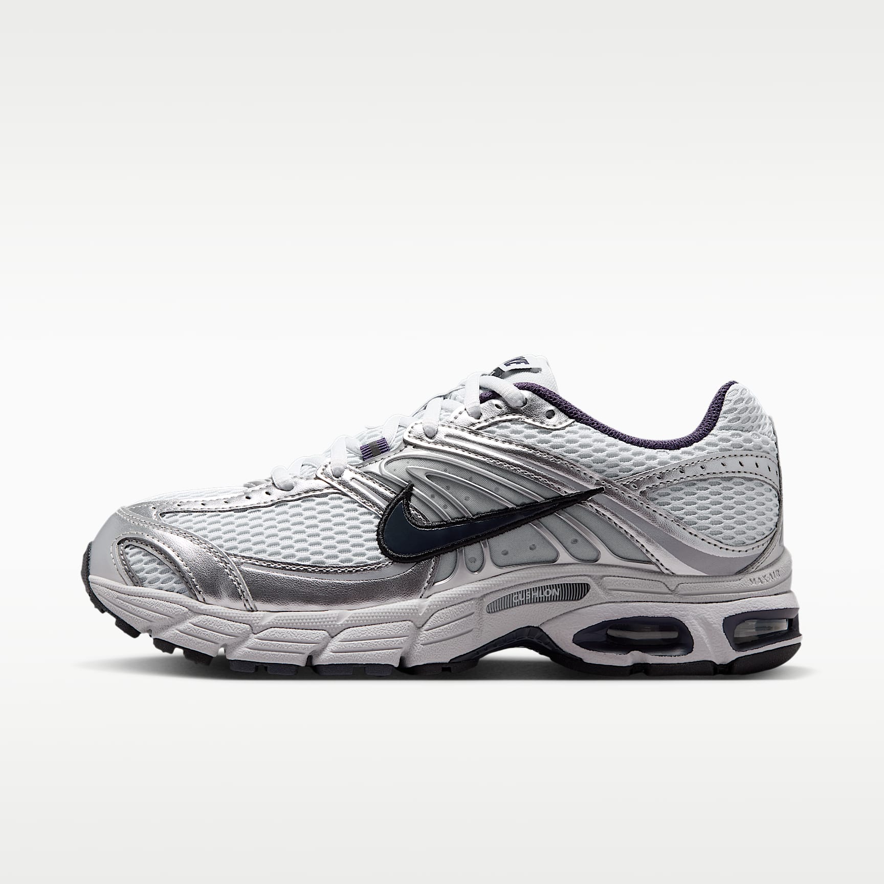 Nike Air Max Moto 2K Schuh mit reflektierenden Akzenten (Damen) – Pure Platinum/Metallic Silver/Schwarz/Gridiron