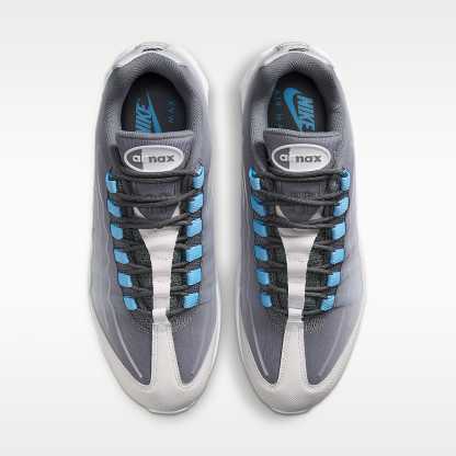 Nike Air Max 95 Big Bubble Tech Schuh (Herren) – Smoke Grey/Weiß/Schwarz/Football Blue