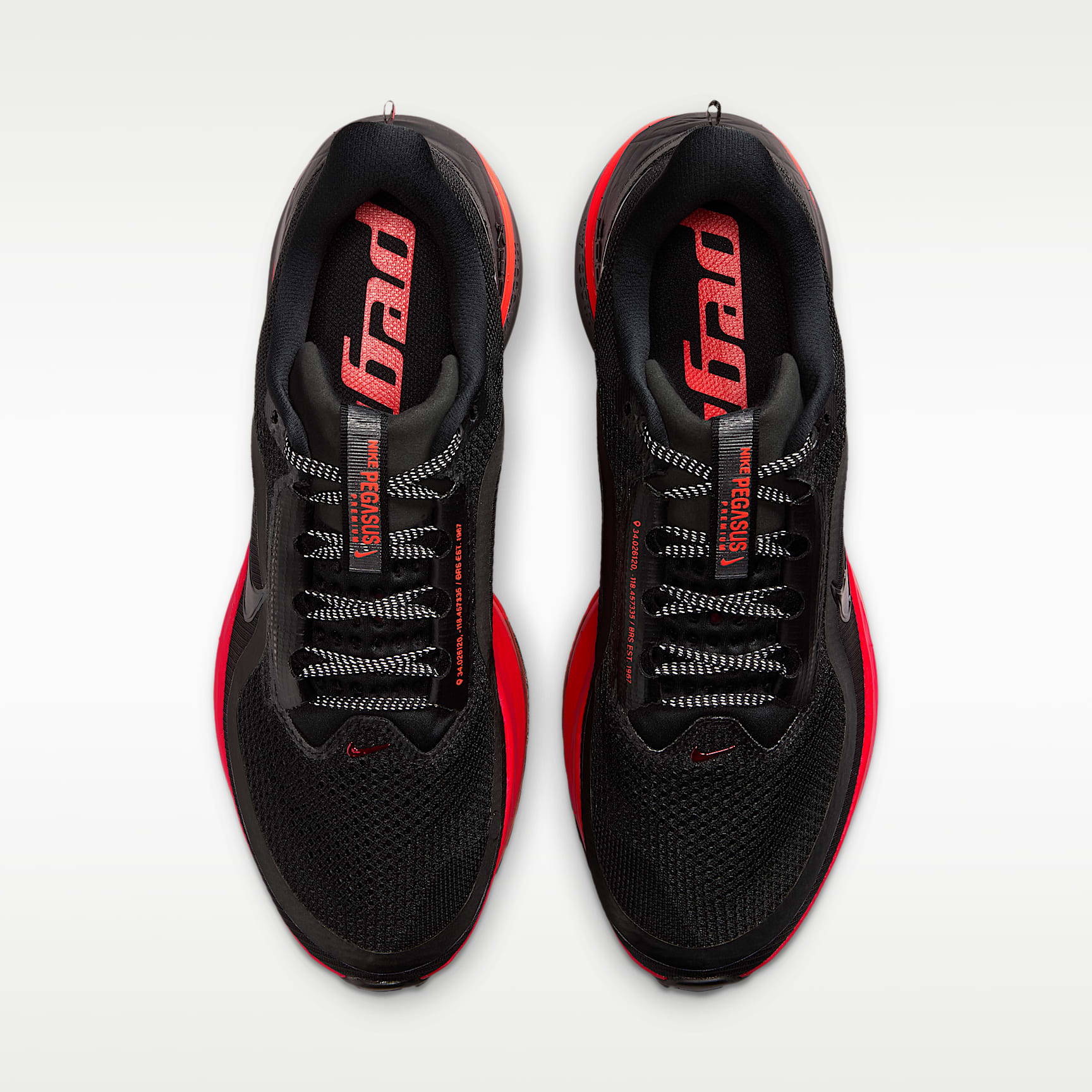 Nike Pegasus Premium Straßenlaufschuh (Herren) – Schwarz/University Red/Bright Crimson/Schwarz