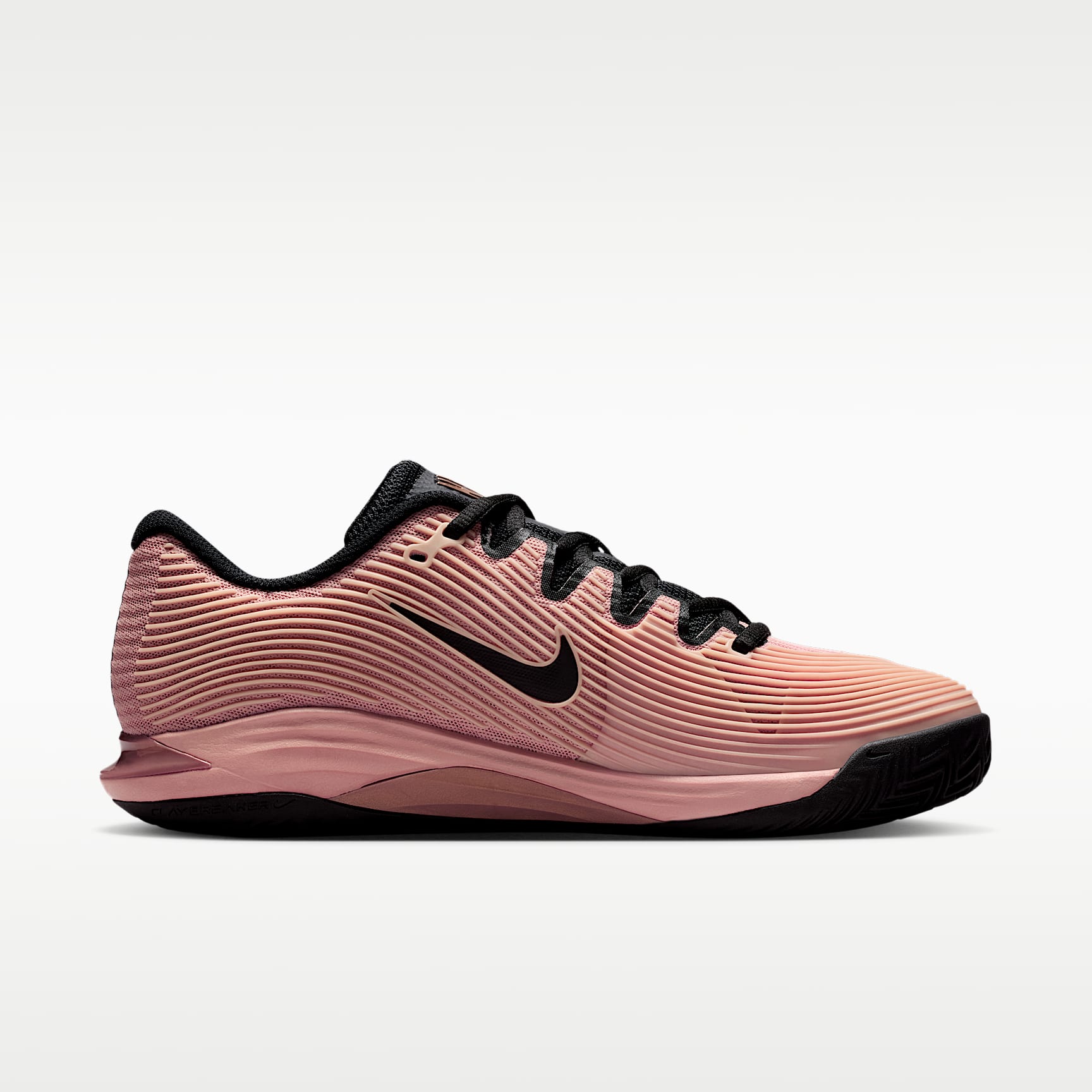 Nike Vapor 12 PRM Tennisschuhe für den Clay Court (Damen) – Metallic Red Bronze/Pure Platinum/Schwarz