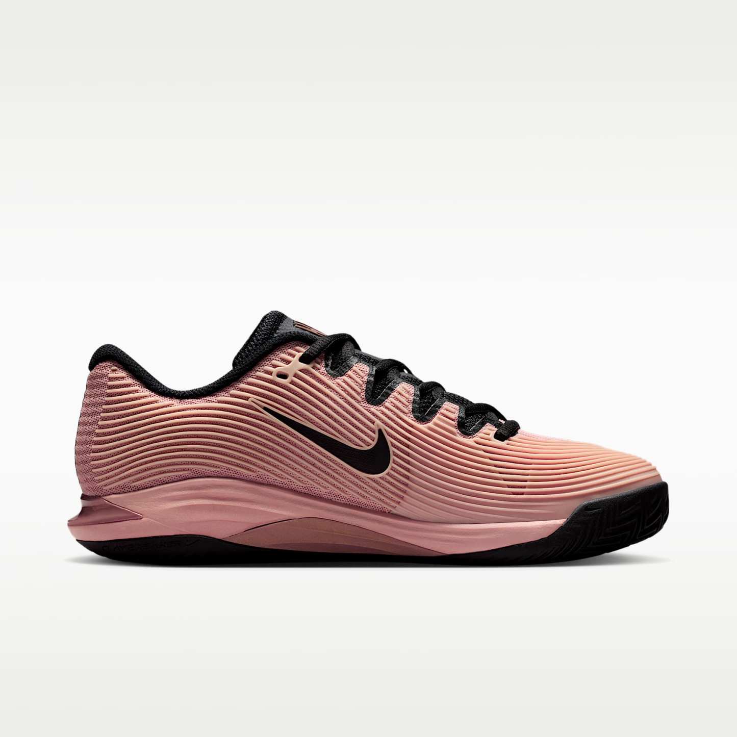 Nike Vapor 12 PRM Tennisschuhe für den Clay Court (Damen) – Metallic Red Bronze/Pure Platinum/Schwarz
