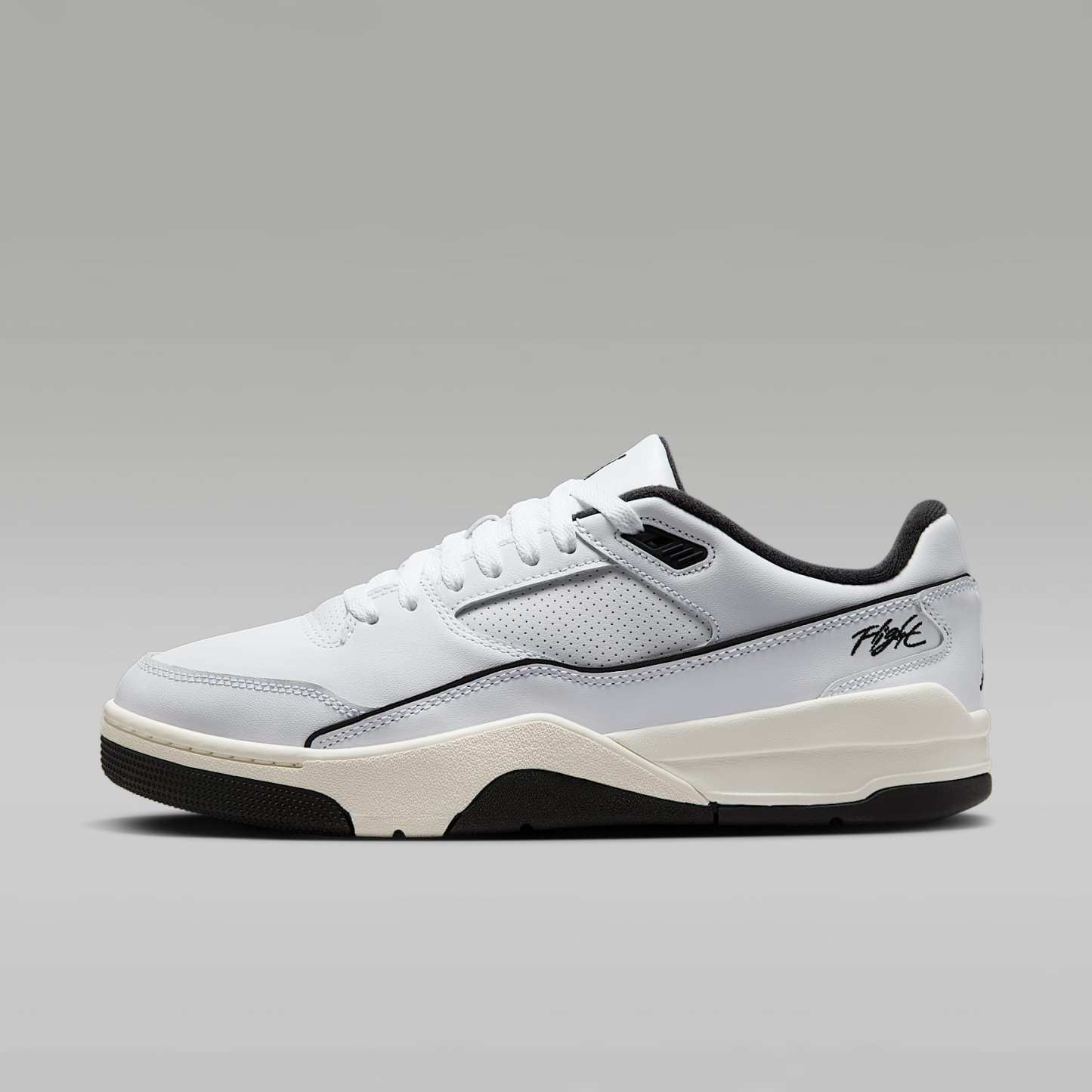 Jordan Flight Court Schuh (Herren) – Weiß/Sail/Schwarz