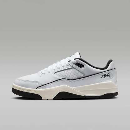 Jordan Flight Court Schuh (Herren) – Weiß/Sail/Schwarz