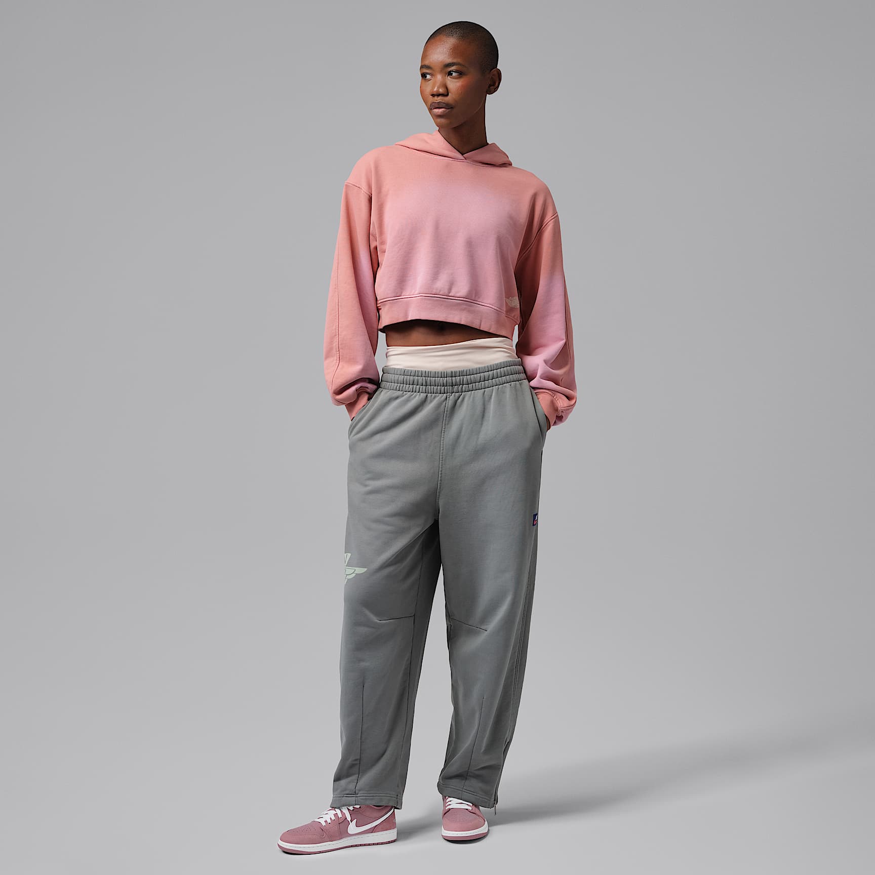 Air Jordan 1 Low Damenschuh – Rust Pink/Rust Pink/Weiß