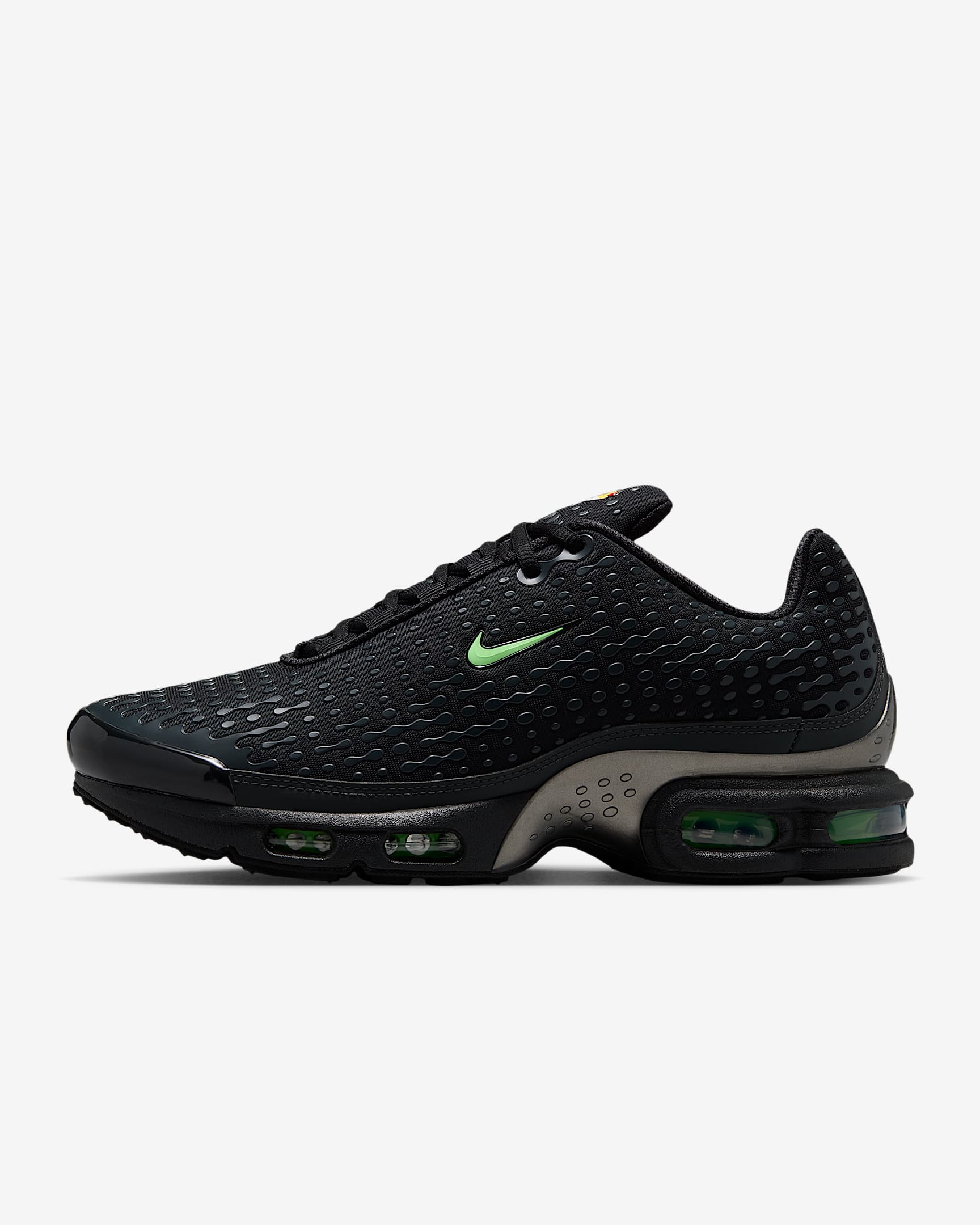 Nike Air Max Plus VII Schuh (Herren) – Schwarz/Dark Smoke Grey/Metallic Pewter/Illusion Green