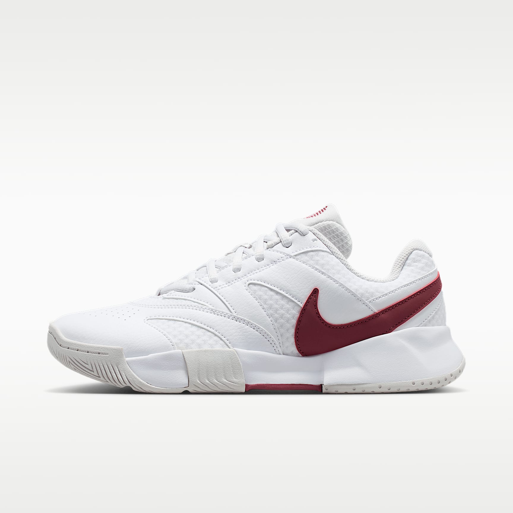 NikeCourt Lite 4 Tennisschuh für Hartplätze (Damen) – Weiß/Vast Grey/Pink Smoke