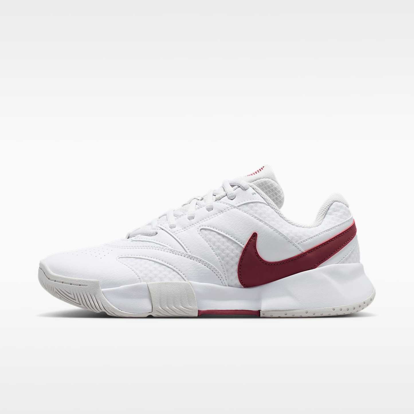 NikeCourt Lite 4 Tennisschuh für Hartplätze (Damen) – Weiß/Vast Grey/Pink Smoke