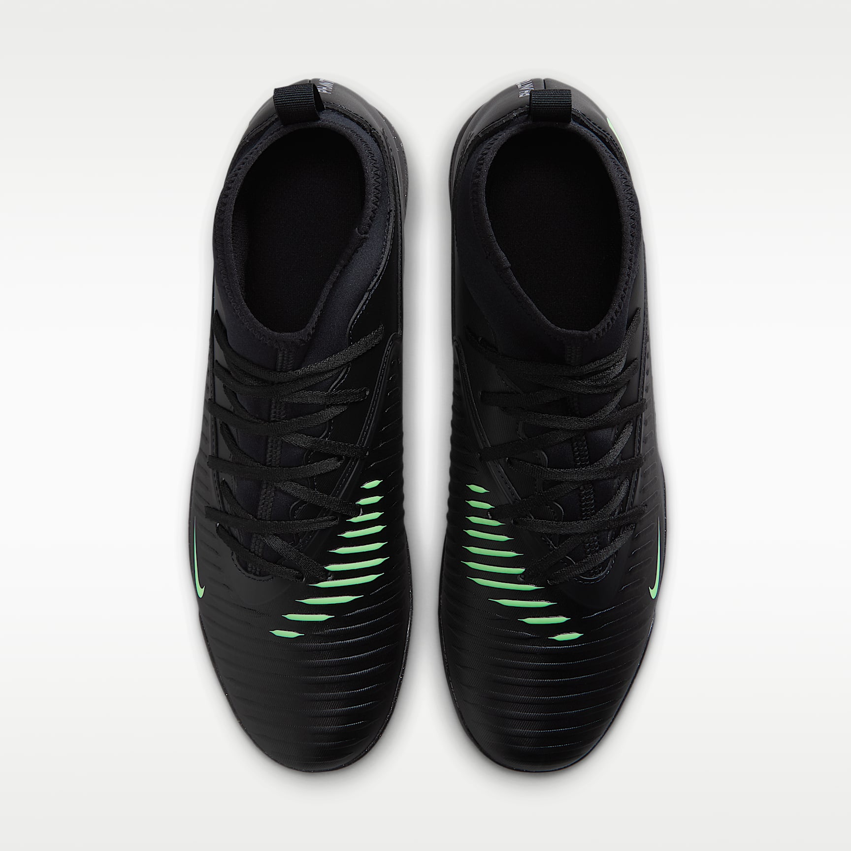 Nike Phantom 6 High Club Fußballschuh für Turf – Schwarz/Schwarz/Illusion Green
