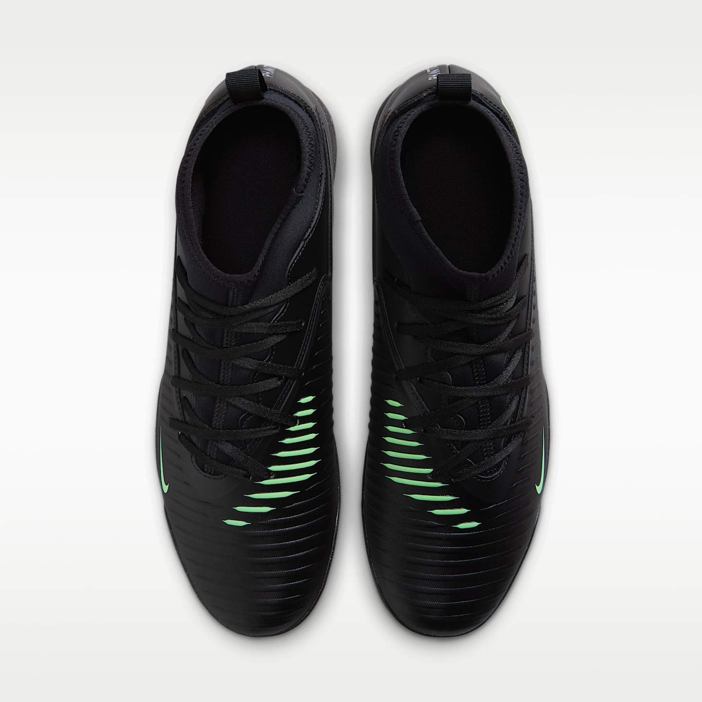 Nike Phantom 6 High Club Fußballschuh für Turf – Schwarz/Schwarz/Illusion Green