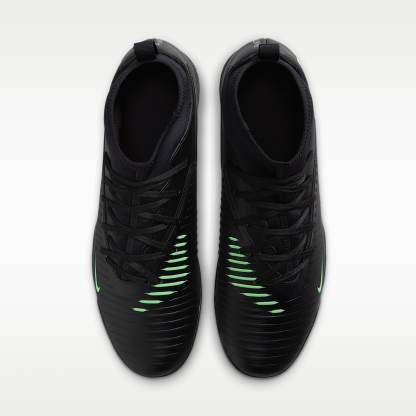 Nike Phantom 6 High Club Fußballschuh für Turf – Schwarz/Schwarz/Illusion Green