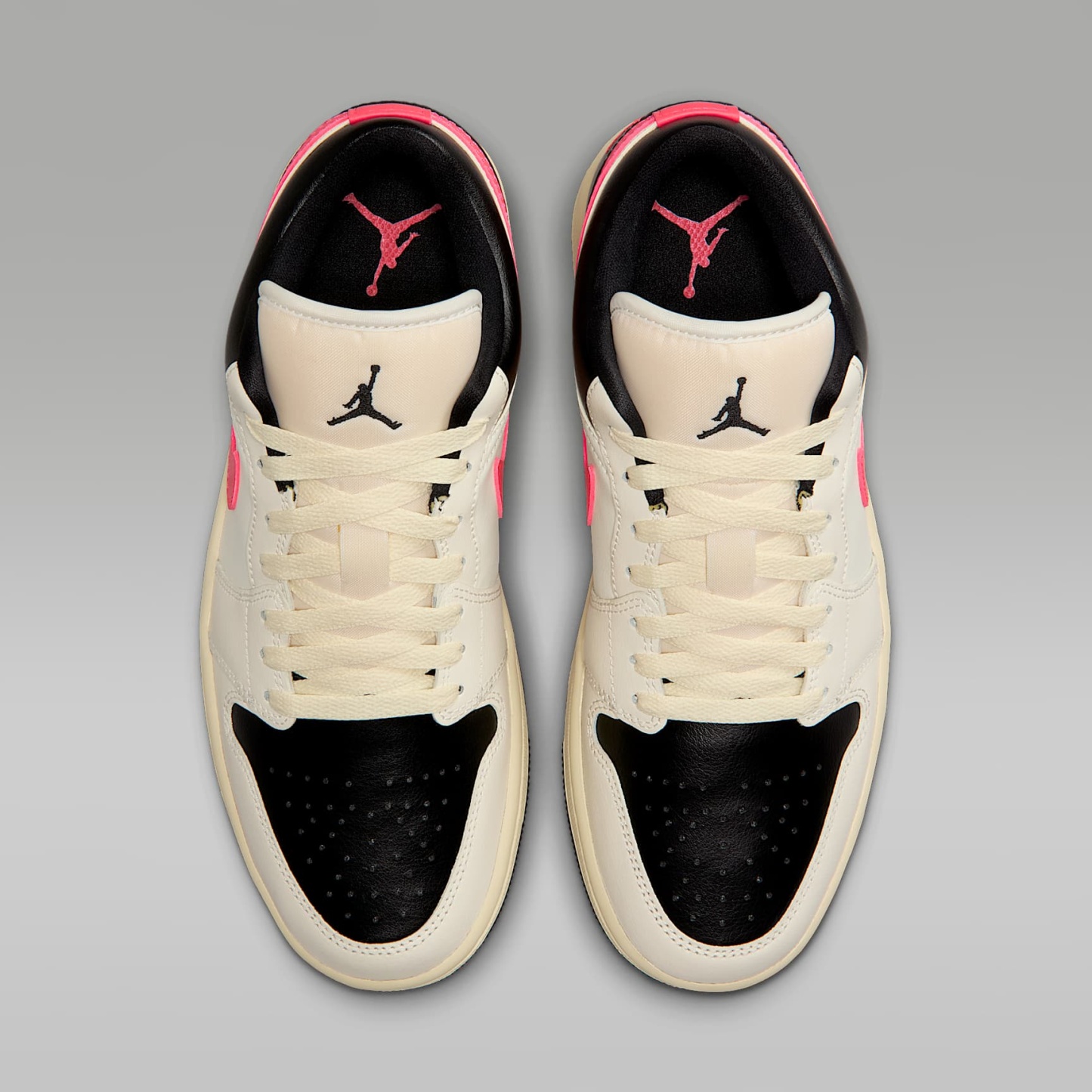 Air Jordan 1 Low Damenschuh – Pale Ivory/Schwarz/Muslin/Racer Pink