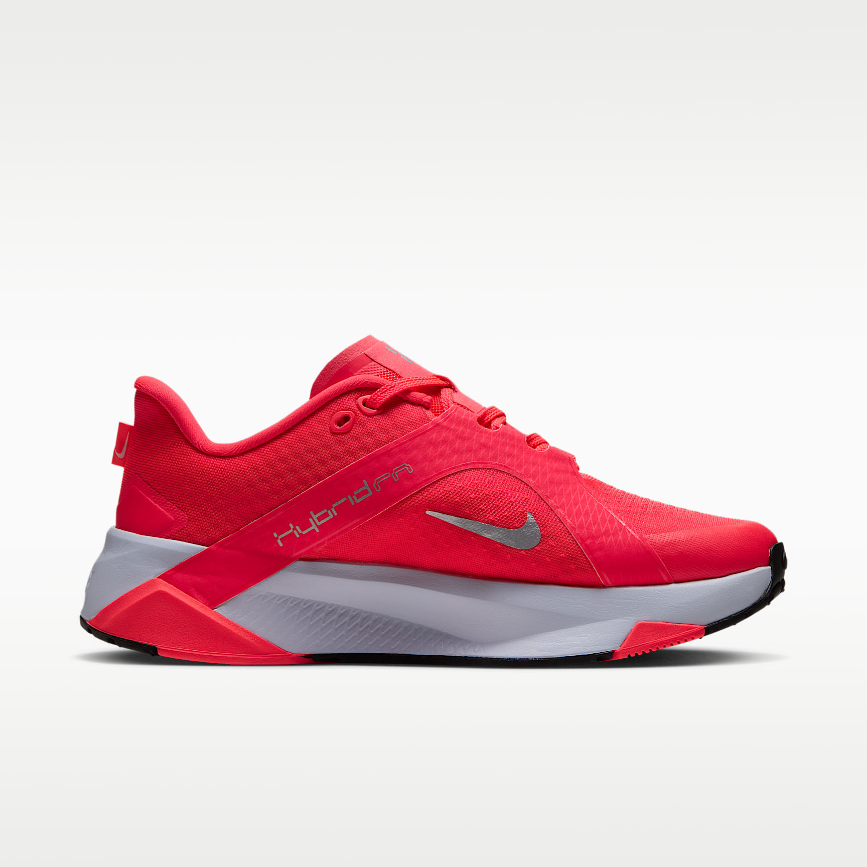 Nike Hybrid RN Trainingsschuh (Damen) – Laser Crimson/Football Grey/Football Grey/Metallic Silver