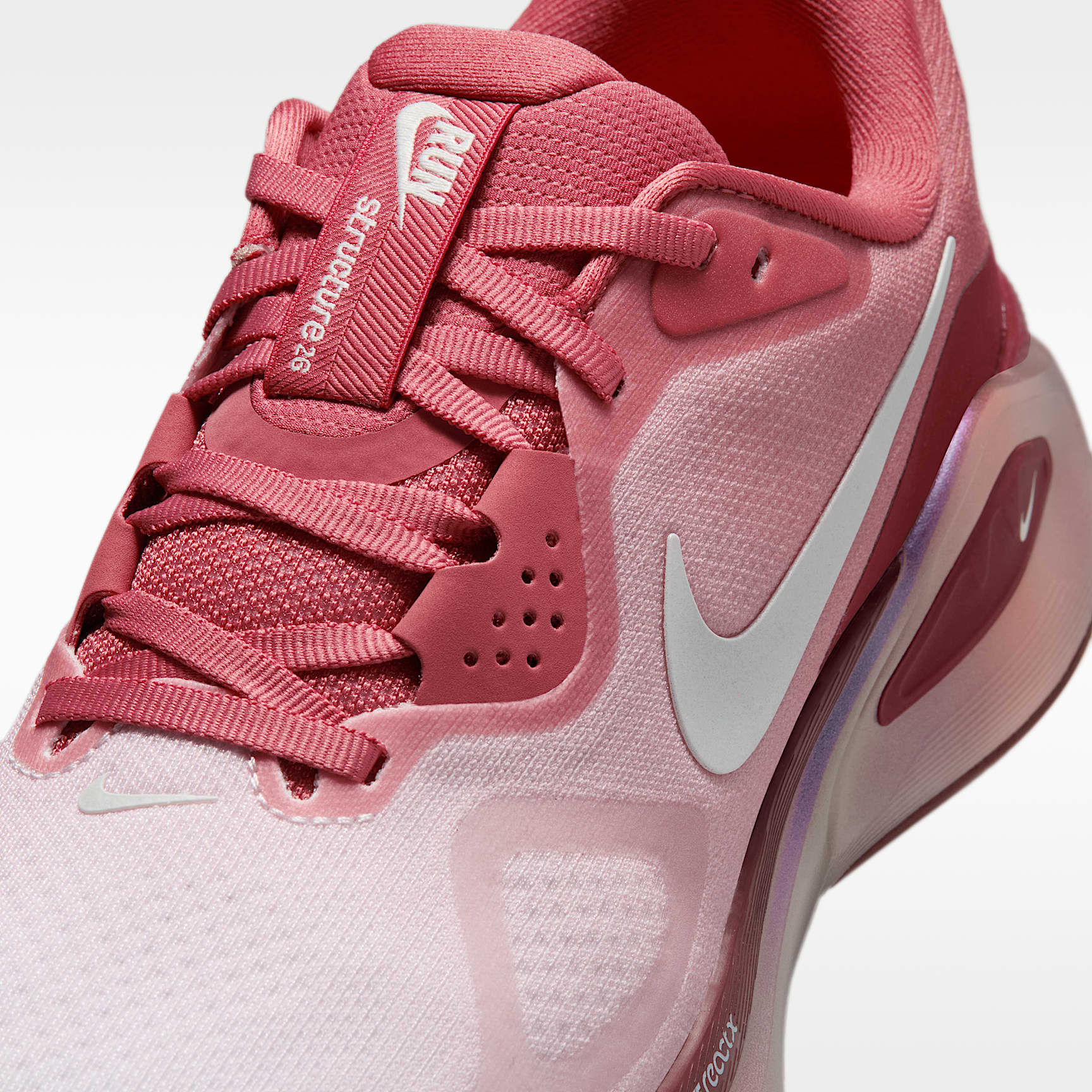 Nike Structure 26 SE Straßenlaufschuh (Damen) – Light Redwood/Team Red/Bright Crimson/Barely Green