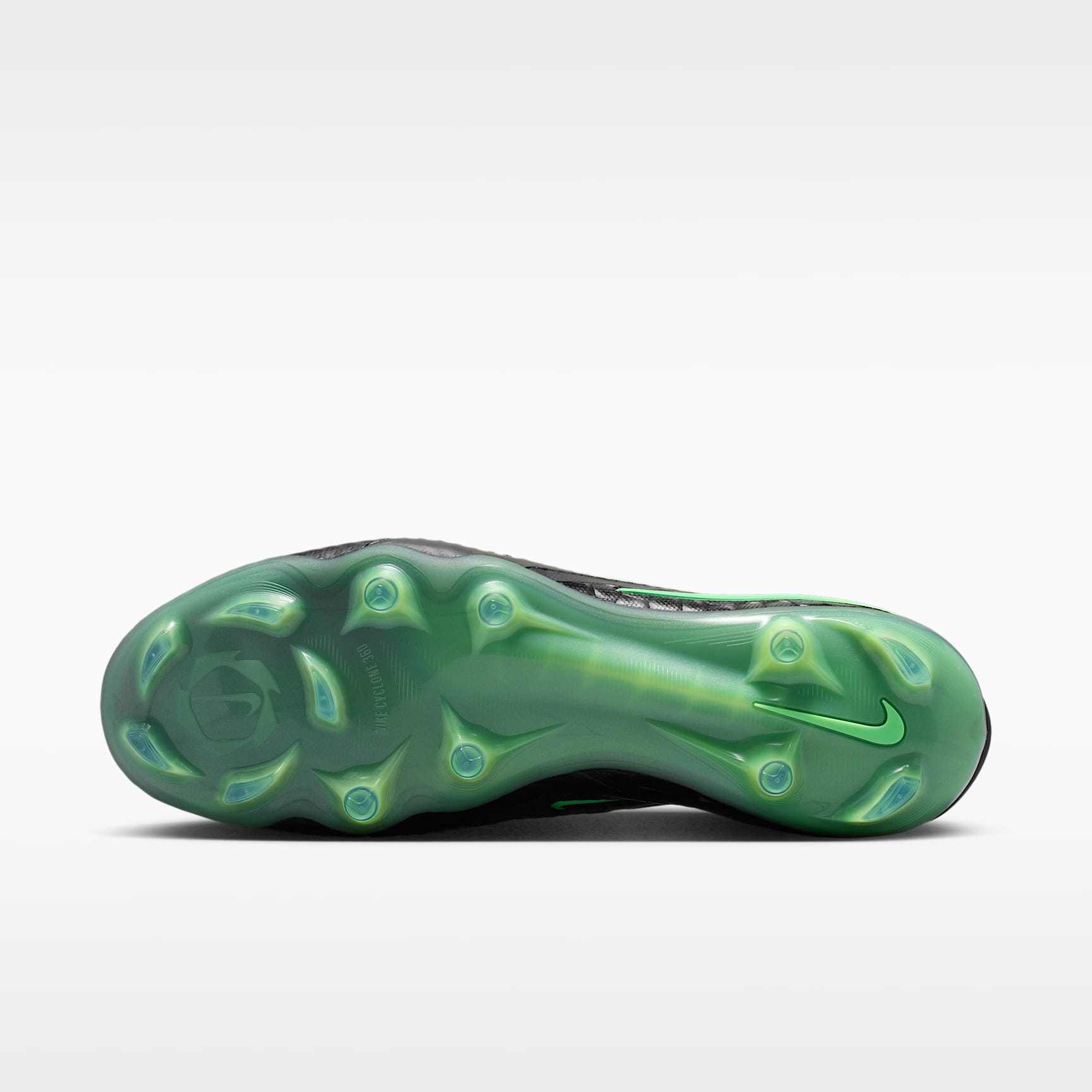 Nike Phantom 6 Low Elite Fußballschuh für normalen Rasen – Schwarz/Schwarz/Illusion Green
