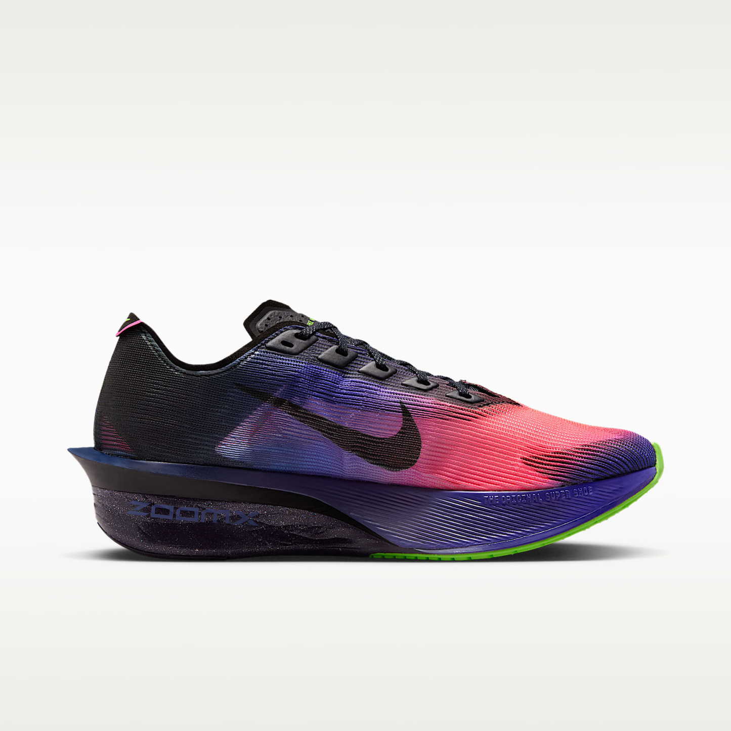 Nike Vaporfly 4 Glam Laufschuhe für Straßenwettkämpfe (Damen) – Dark Obsidian/Purple Dynasty/Flash Crimson/Schwarz