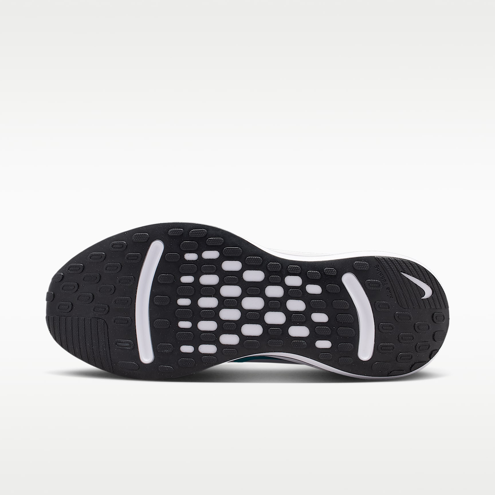 Nike Journey Run Straßenlaufschuh (Herren) – Summit White/Schwarz/Metallic Silver/Bright Spruce
