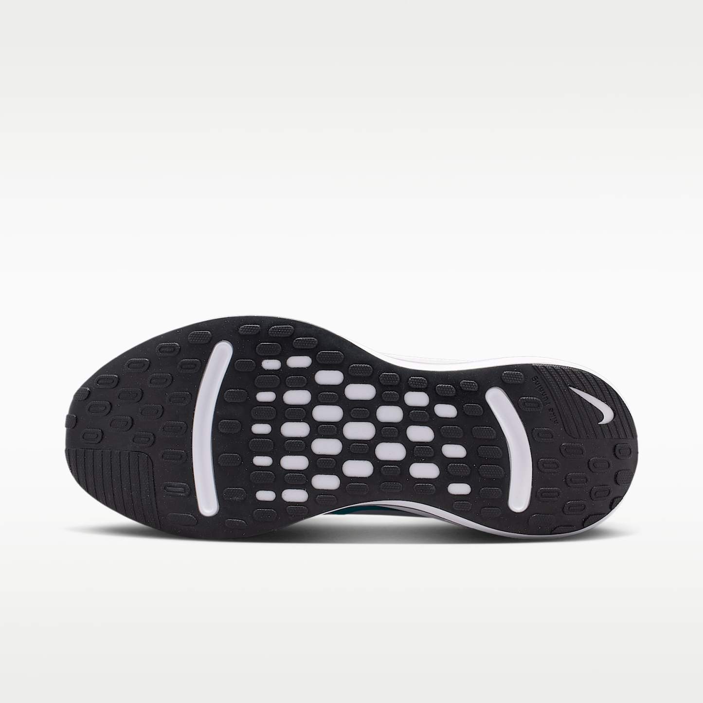 Nike Journey Run Straßenlaufschuh (Herren) – Summit White/Schwarz/Metallic Silver/Bright Spruce