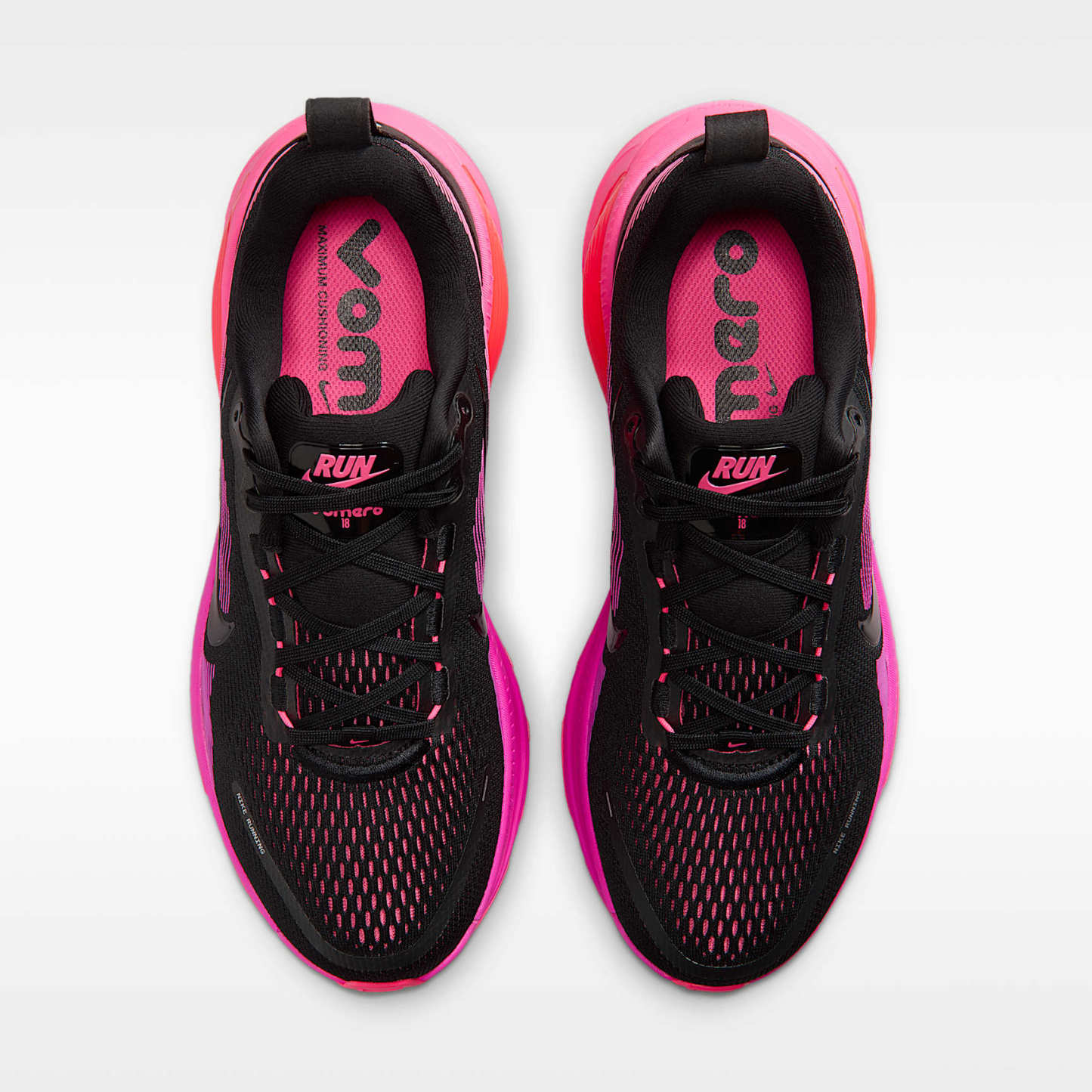 Nike Vomero 18 Straßenlaufschuh (Damen) – Schwarz/Hyper Pink/Laser Crimson/Schwarz