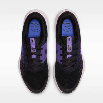Nike Run Defy Straßenlaufschuh (Damen) – Schwarz/Bright Violet/Sapphire/Schwarz