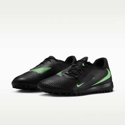 Nike Phantom 6 Low Academy Fußballschuh für Turf – Schwarz/Schwarz/Illusion Green