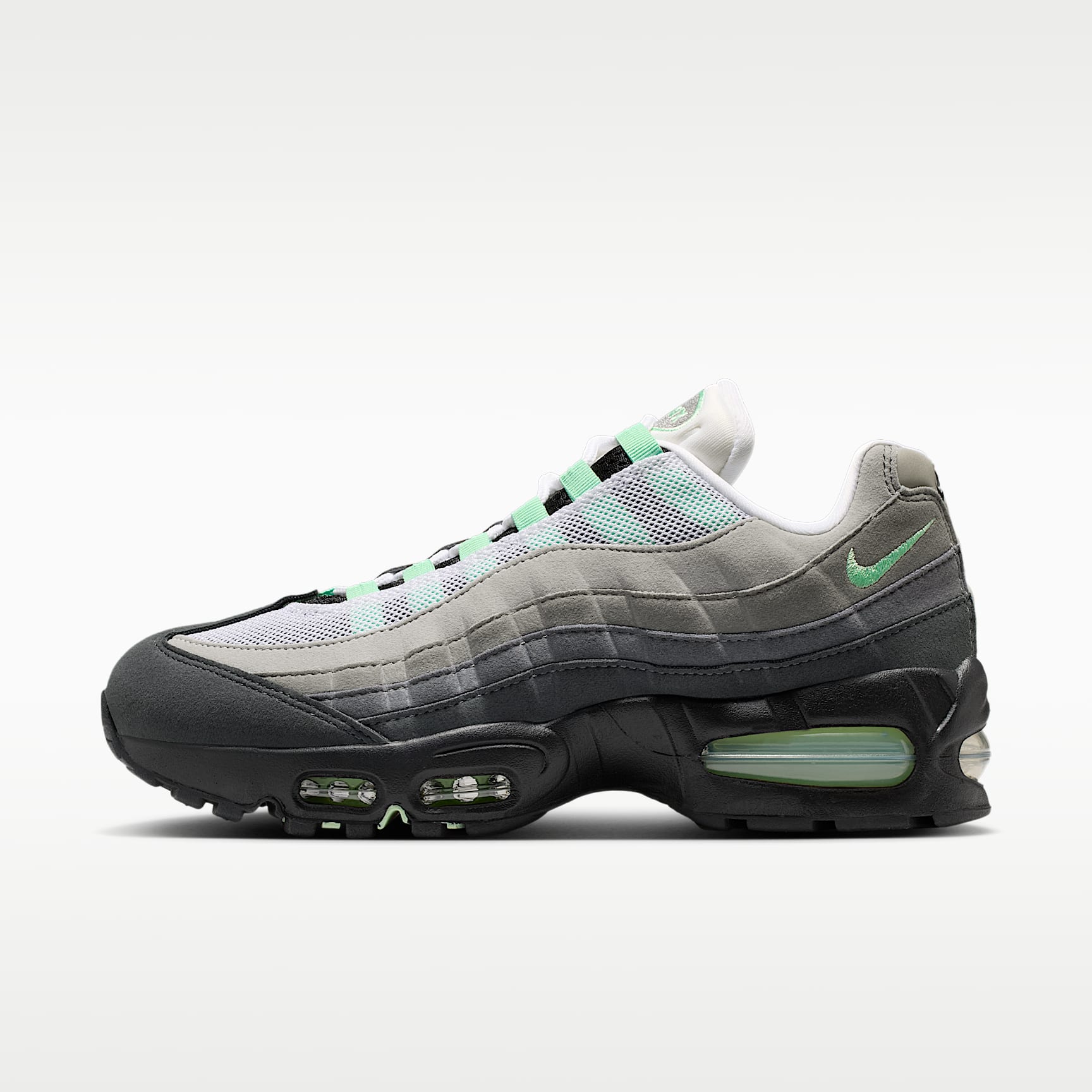 Nike Air Max 95 Big Bubble Schuh (Damen) – Schwarz/Weiß/Medium Grey/Fresh Mint