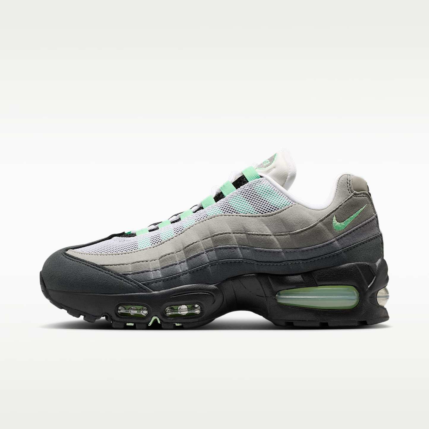 Nike Air Max 95 Big Bubble Schuh (Damen) – Schwarz/Weiß/Medium Grey/Fresh Mint