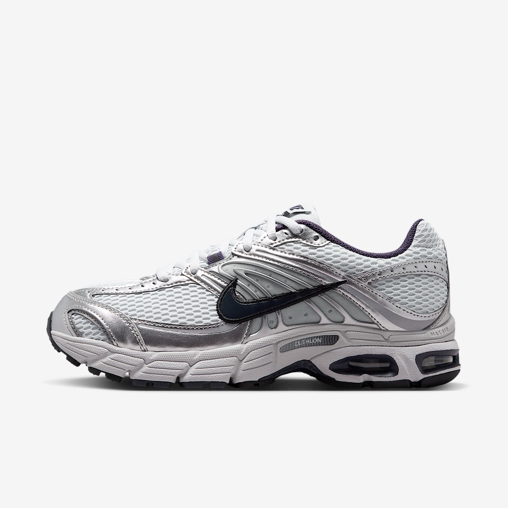 Nike Air Max Moto 2K Schuh mit reflektierenden Akzenten (Damen) – Pure Platinum/Metallic Silver/Schwarz/Gridiron