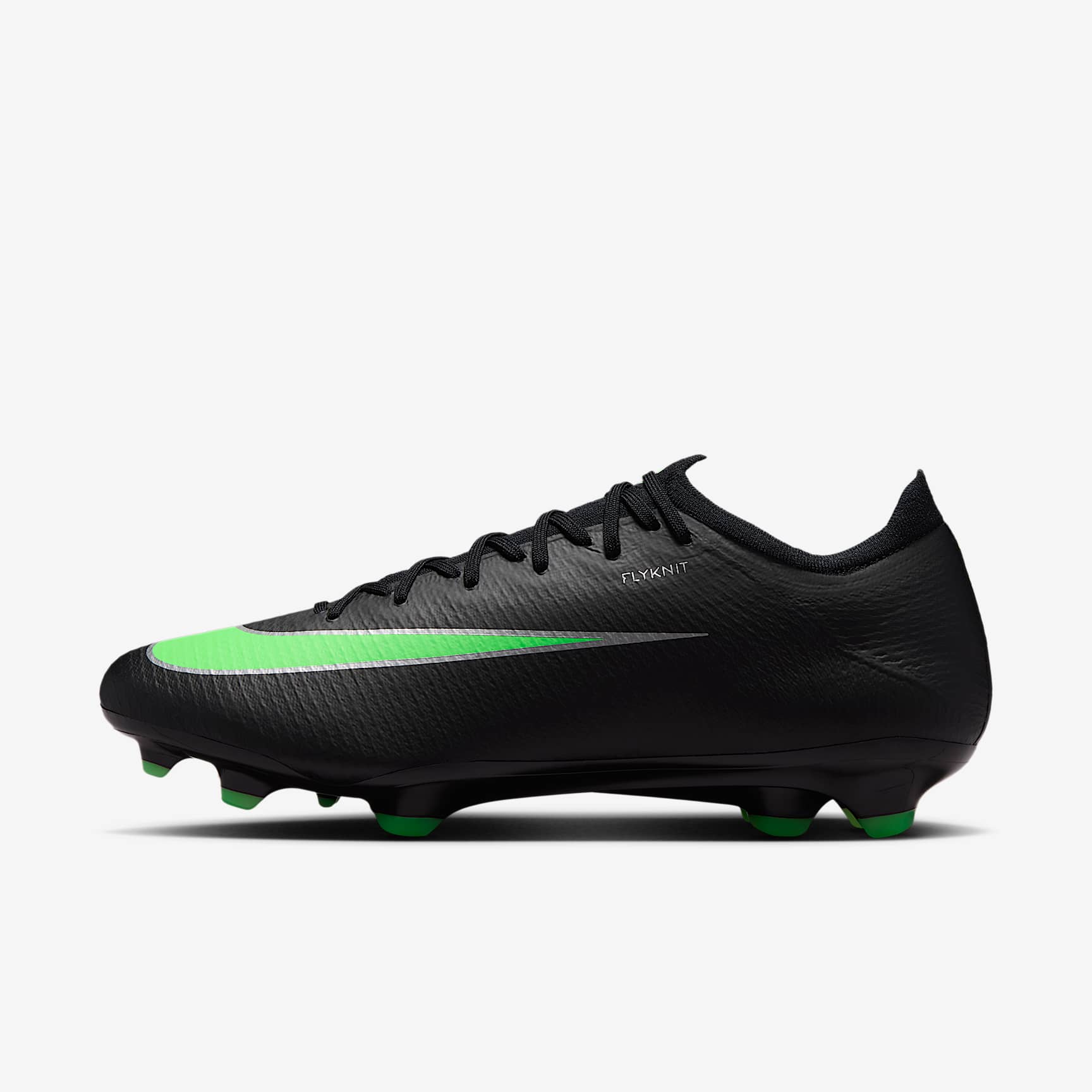 Nike Mercurial Vapor 17 Pro Low-Top-Fußballschuh für normalen Rasen – Schwarz/Schwarz/Illusion Green