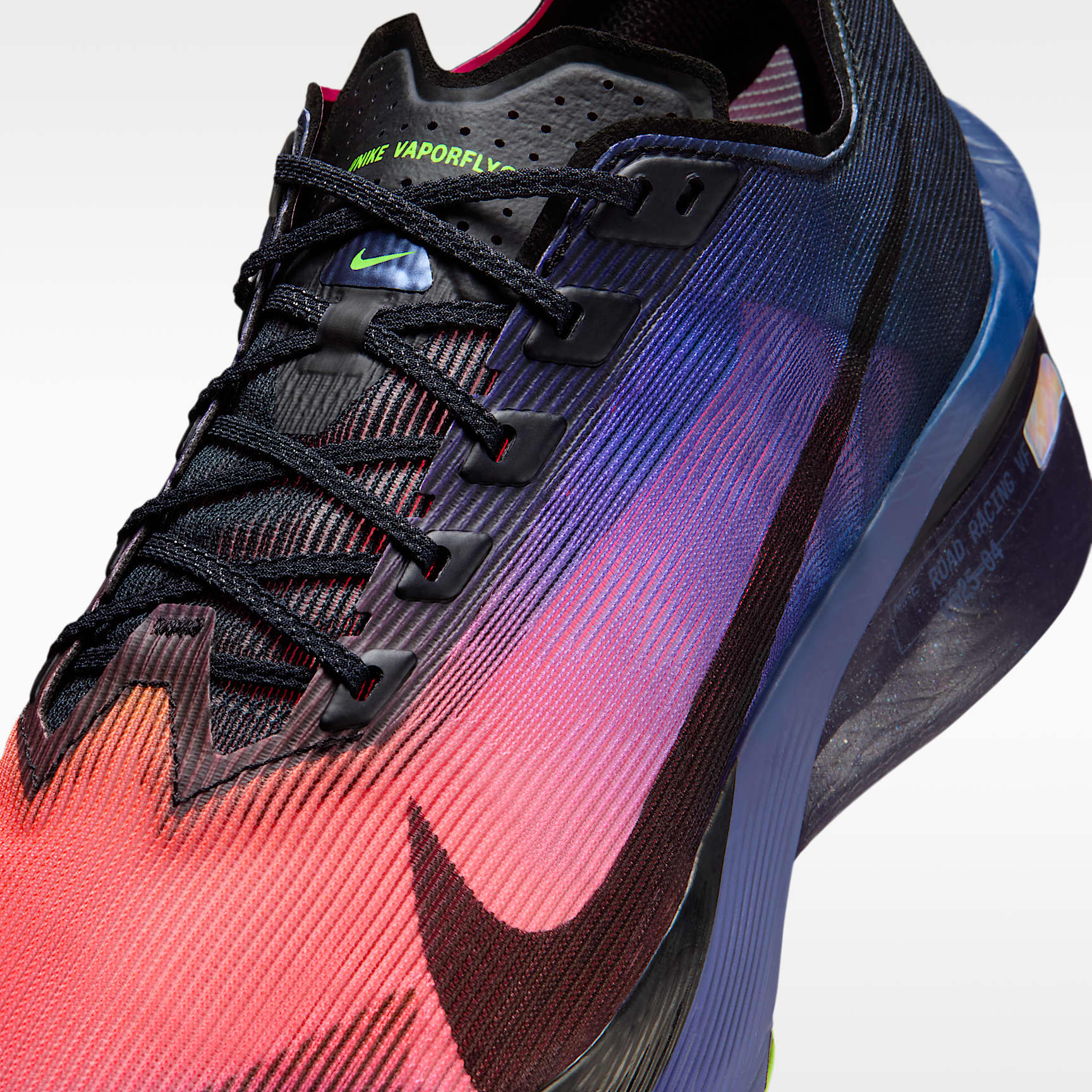 Nike Vaporfly 4 Glam Straßenlaufschuhe für Wettkämpfe (Herren) – Dark Obsidian/Purple Dynasty/Flash Crimson/Schwarz