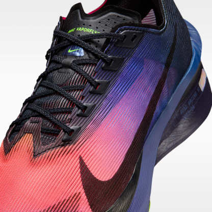 Nike Vaporfly 4 Glam Straßenlaufschuhe für Wettkämpfe (Herren) – Dark Obsidian/Purple Dynasty/Flash Crimson/Schwarz