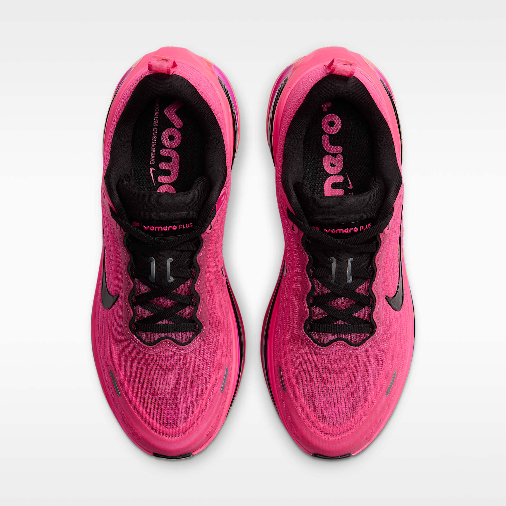 Nike Vomero Plus Straßenlaufschuh (Damen) – Schwarz/Hyper Pink/Fuchsia Blast/Schwarz