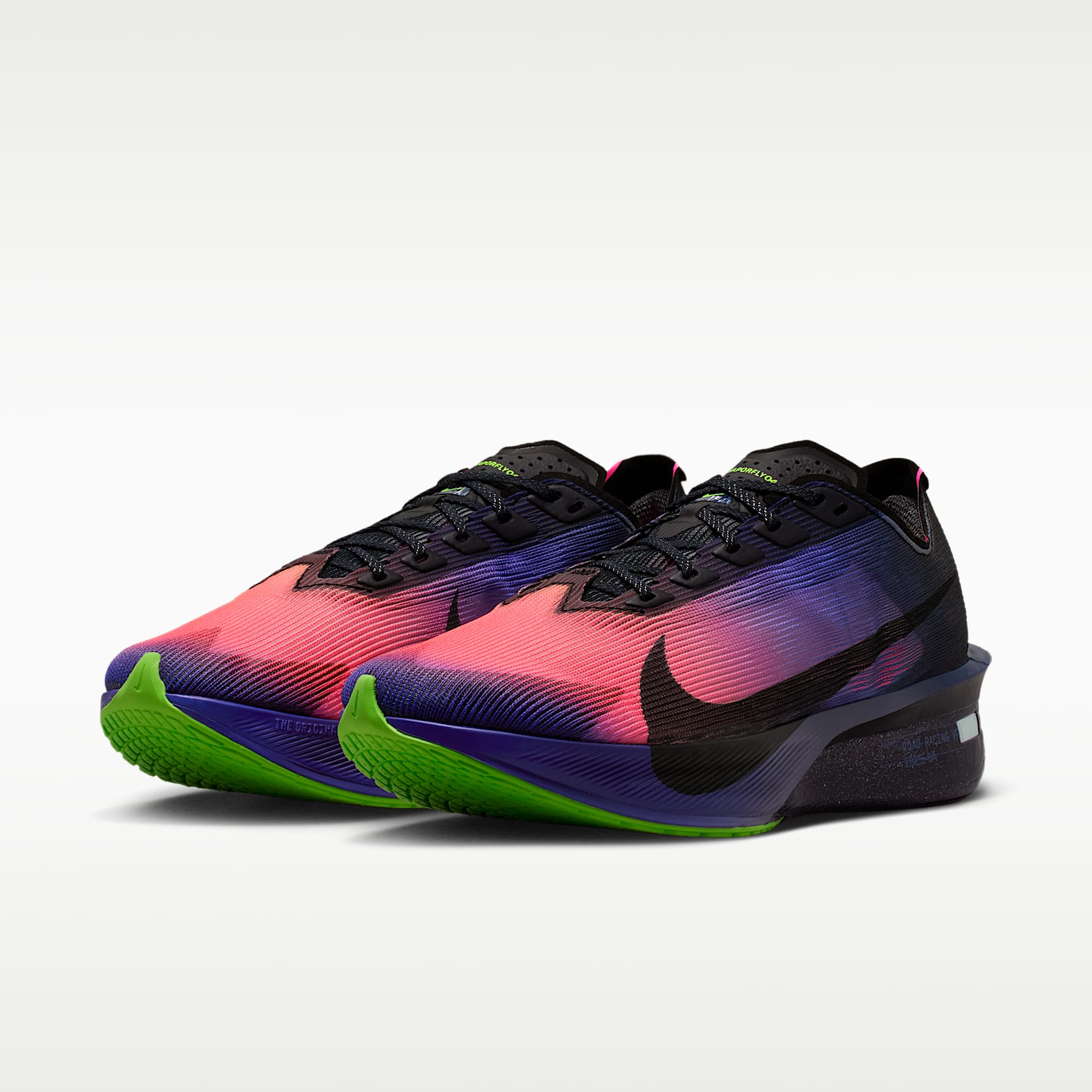 Nike Vaporfly 4 Glam Laufschuhe für Straßenwettkämpfe (Damen) – Dark Obsidian/Purple Dynasty/Flash Crimson/Schwarz