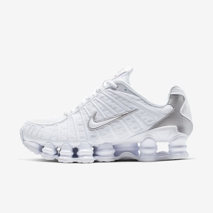 Nike Shox TL Schuh (Damen) – Weiß/Metallic Silver/Max Orange/Weiß