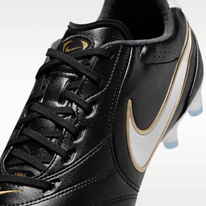 Nike Tiempo Ligera Pro Low-Top-Fußballschuh für normalen Rasen – Schwarz/Weiß