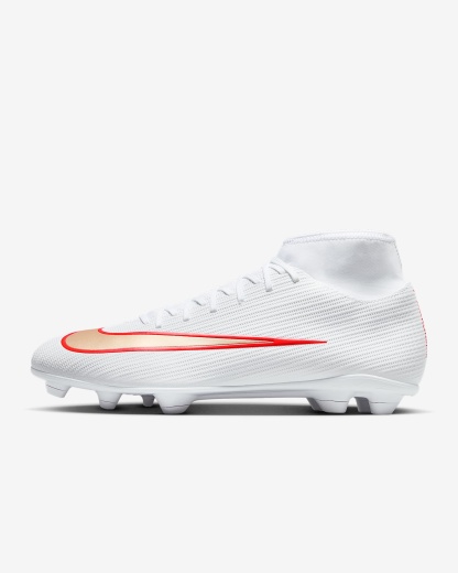 Nike Mercurial Superfly 11 Club High-Top-Fußballschuh für verschiedene Böden – Weiß/Bright Crimson/Blur