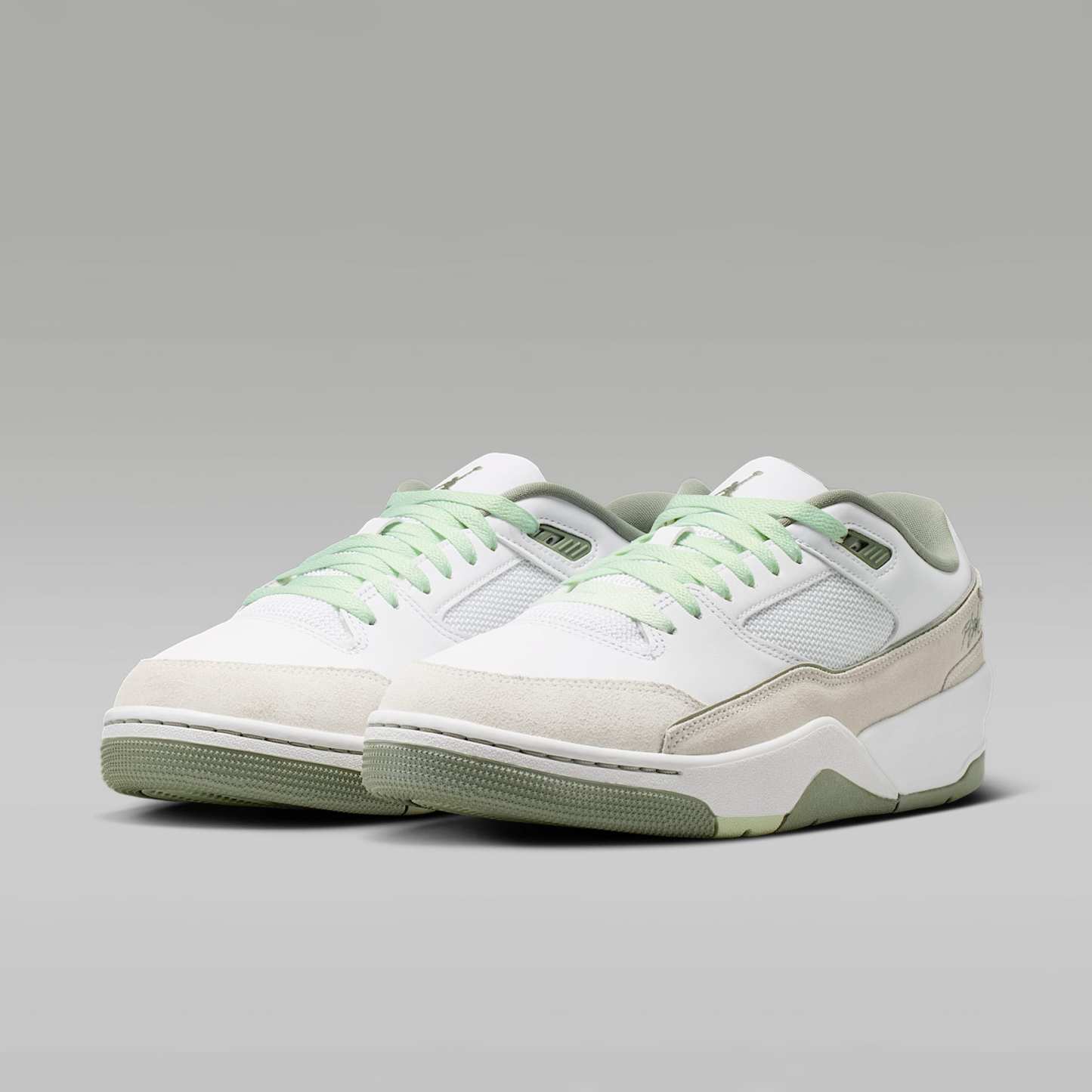 Jordan Flight Court Schuh (Herren) – Weiß/Swan/Jade Stone/Vintage Lichen