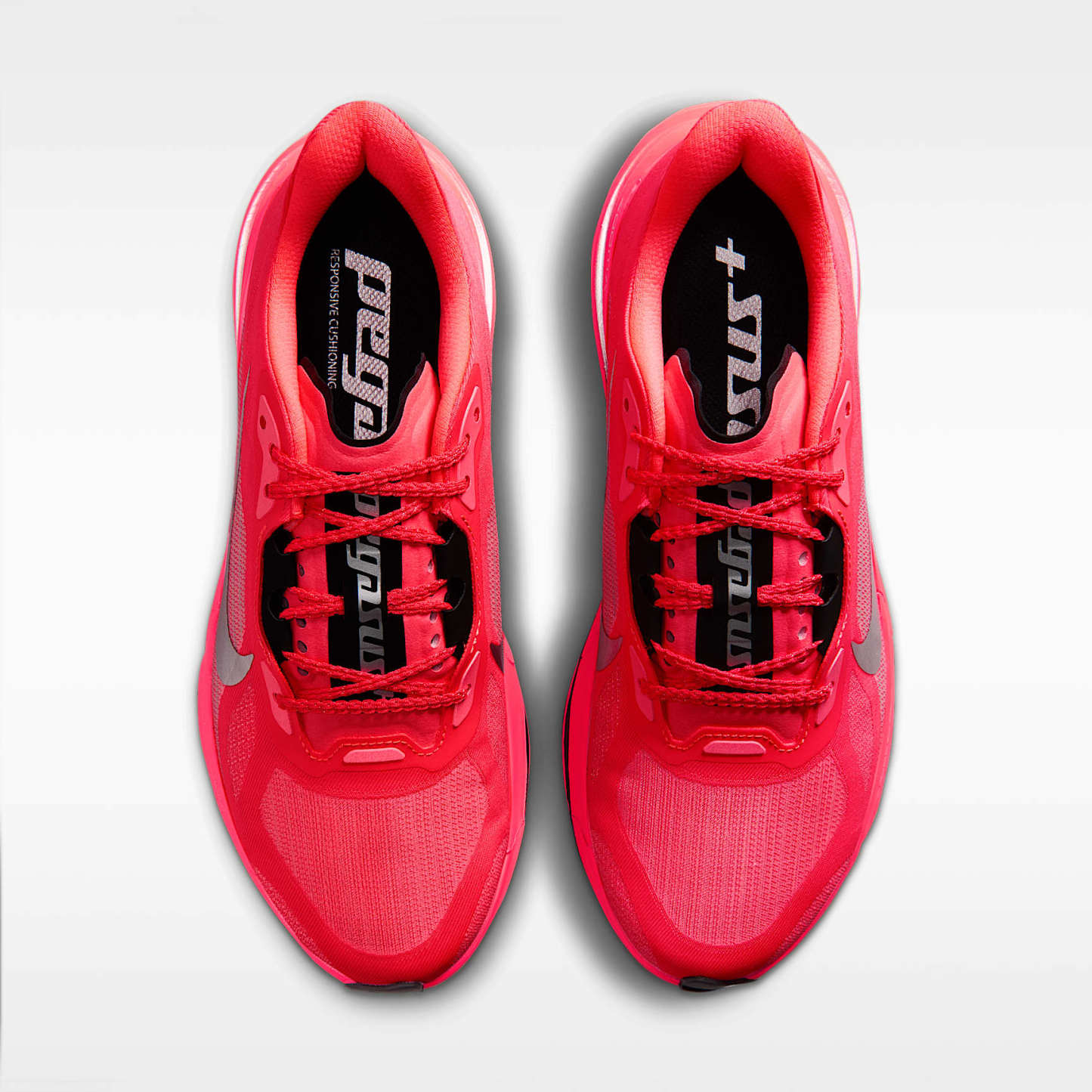 Nike Pegasus Plus 2 Straßenlaufschuh (Damen) – Flash Crimson/Schwarz/Weiß/Metallic Silver