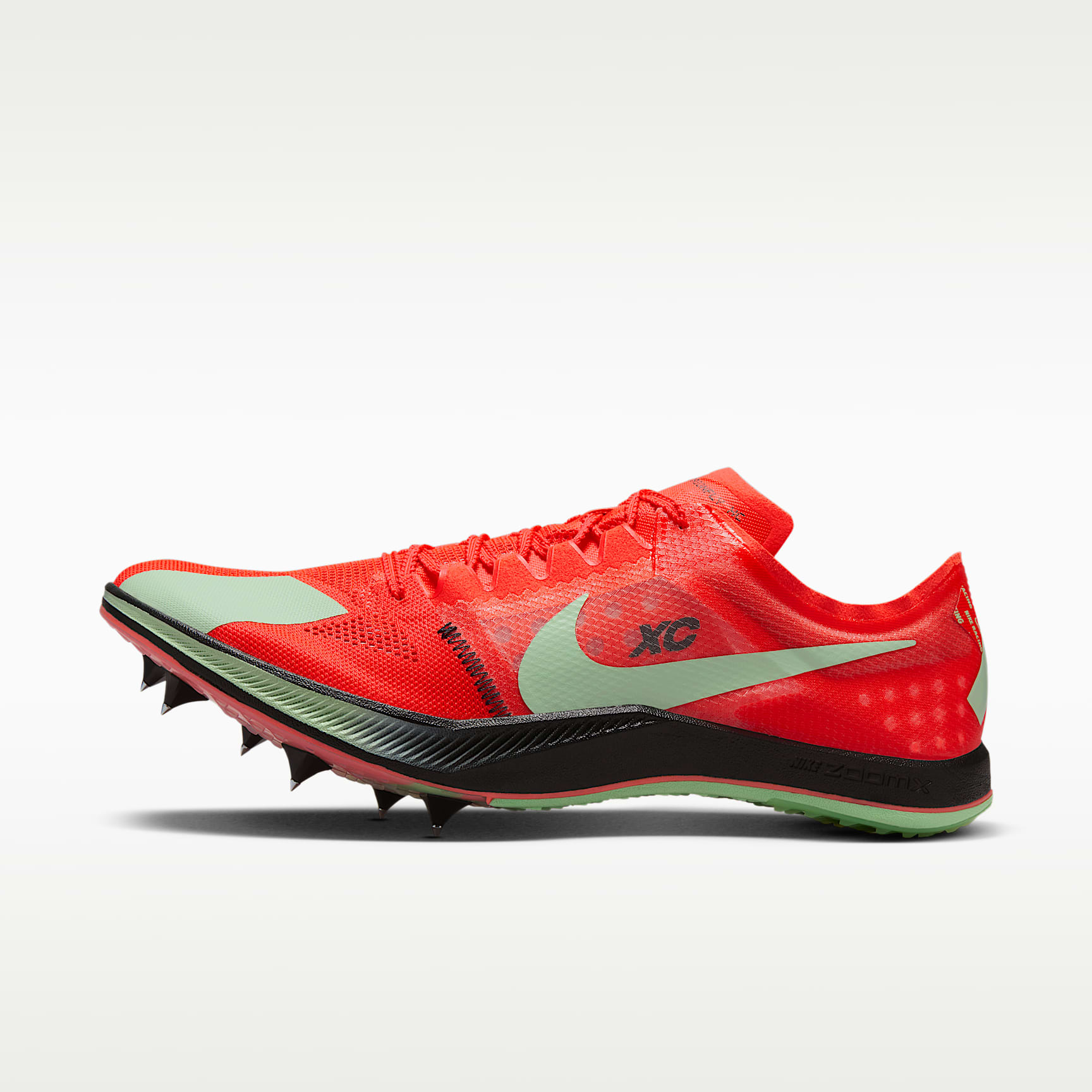 Nike Dragonfly XC Cross-Country-Spikes – Bright Crimson/Schwarz/Metallic Silver/Vapor Green