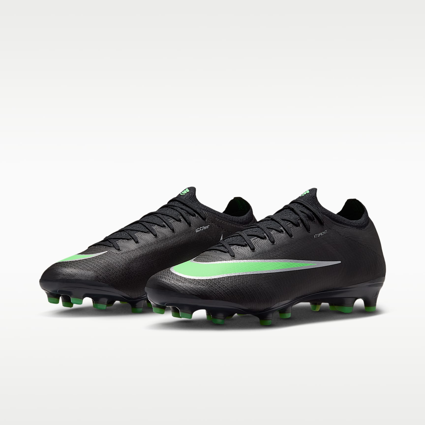 Nike Mercurial Vapor 17 Elite Low-Top-Fußballschuh für Kunstrasen – Schwarz/Schwarz/Illusion Green