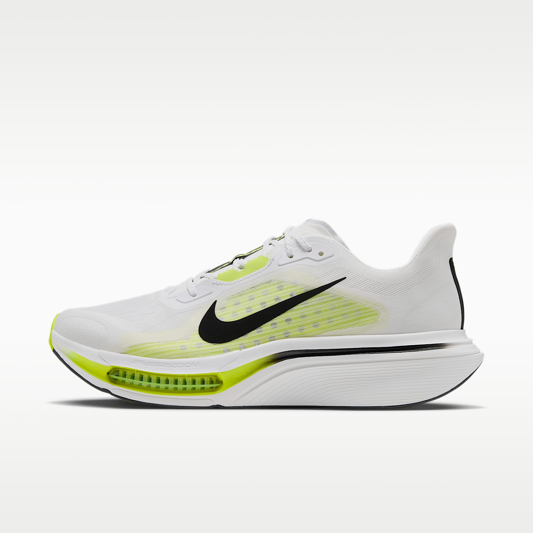Nike Pegasus Plus 2 Straßenlaufschuh (Herren) – Weiß/Lemon Venom/Schwarz