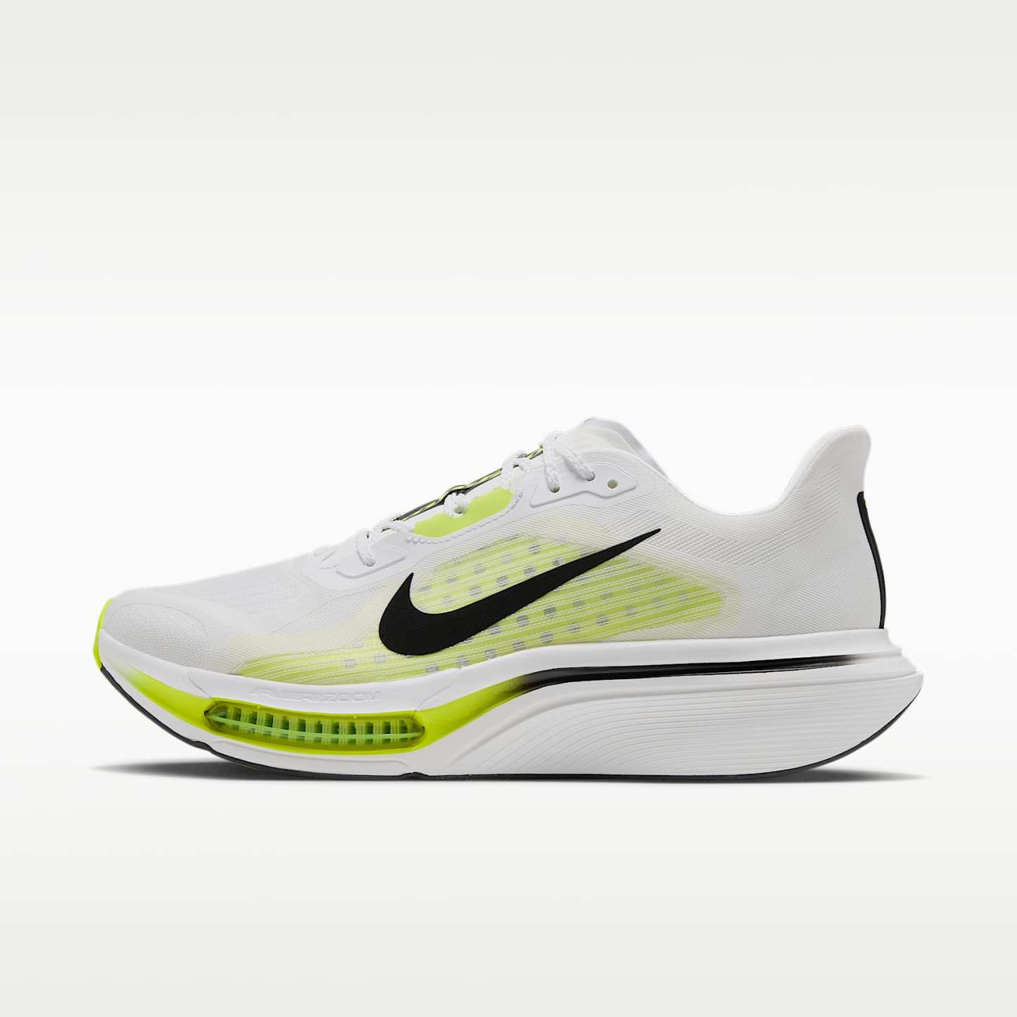 Nike Pegasus Plus 2 Straßenlaufschuh (Herren) – Weiß/Lemon Venom/Schwarz
